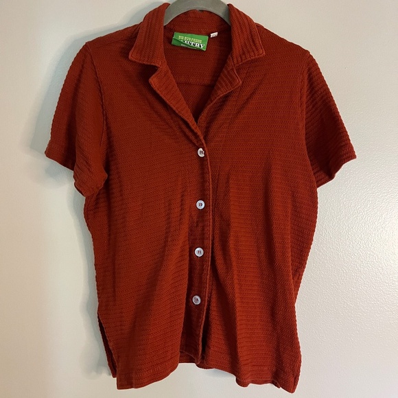 Big Bud Press Women's Textured Shirt in Rust Size P - Picture 1 of 5